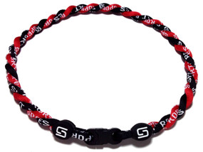 2 Rope Titanium Necklace (Red/Black)