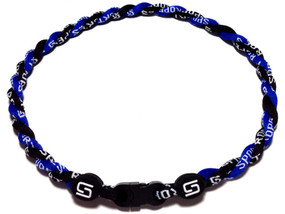 2 Rope Titanium Necklace (Blue/Black)