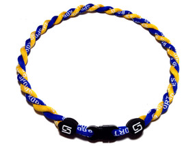 2 Rope Titanium Necklace (Blue/Yellow)