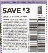 Bausch + Lomb Lumify 2.5ml or 7.5ml exp Sat 6/8/24 SV 4-7 (save $3.00)