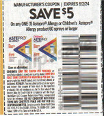 Astepro Allergy or Children's 60+ Sprays exp Sun 6/2/24 SS 5-5 (save $5.00)