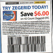Zegerid OTC 42ct exp Thu 7/4/24 SV 5-5 (save $6.00)