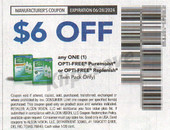 Opti-Free Puremoist or Replenish 10oz+ Twin Pack exp Fri 6/28/24 SV 5-19 (save $6.00)