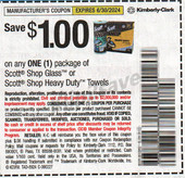 Scott Shop Glass or Shop Heavy Duty Towels exp Sun 6/30/24 SS 6-2 (save $1.00)