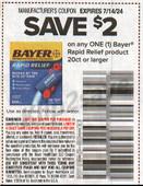 Bayer Rapid Relief Product 20ct+ exp Sun 7/14/24 SS 6-16 (save $2.00)