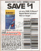 Bayer Rapid Relief Product 10ct+ exp Sun 7/14/24 SS 6-16 (save $1.00)