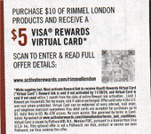 Visa Rewards $5.00 Virtual Card wyb $10+ Rimmel London Products exp Sat 11/30/24 SV 9-22 (free)