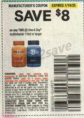 One A Day Multivitamin 110ct+ exp Sun 1/19/25 SV 1-5 (save $8.00 wyb 2)