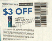 Clear Care Plus 12oz+ exp Tue 2/4/25 SV 1-5 (save $3.00)