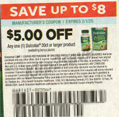 Dulcolax 30ct+ exp Sat 2/1/25 SV 1-5 (save $5.00)