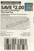 Twinings Iced Tea 72ct exp Sat 2/15/25 SV 1-5 (save $2.00)