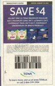 Tena Various Products exp Sun 1/19/25 SV 1-5 (save $4.00)