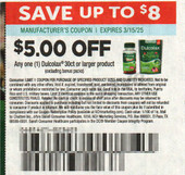 Dulcolax 30ct+ exp Sat 3/15/25 SV 2-2 (save $5.00)