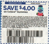 Colace Gummies exp Sun 3/9/25 SV 2-2 (save $4.00)