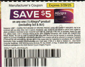 Allegra exp Sat 3/29/25 SV 3-2 (save $5.00)