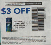 Clear Care Plus Solution 12oz+ exp Tue 9/30/25 SV 8-3 (save $3.00)