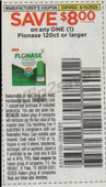 Flonase 120ct+ exp Sun 8/10/25 SV 8-3 (save $8.00)