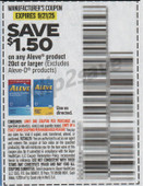 Aleve 20ct+ exp Sun 9/21/25 SV 9-7 (save $1.50)