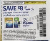 Refresh Any Product exp Wed 12/31/25 SV 10-5 (save $8.00 wyb 2)