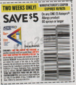 Astepro Allergy Product 60+ Sprays exp Sun 10/19/25 SV 10-5 (save $5.00)
