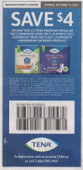 Tena Various Products exp Sun 10/19/25 SV 10-5 (save $4.00)