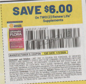 Renew Life Supplement exp Fri 1/2/26 SV 11-2 (save $6.00 wyb 2)