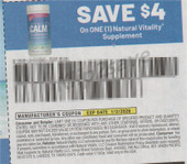 Natural Vitality Supplement exp Fri 1/2/26 SV 11-2 (save $4.00)