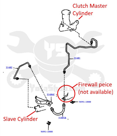 Toyota 4Runner & Tacoma Clutch Master to Clutch Slave Cylinder Lines
