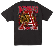 Arkansas Razorback Also Available in Long Sleeve (Black Shirt)