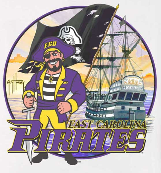 East Carolina Pirates Magnet (ECU PIRATE MAN MAGNET D (6,12), 12 in) 