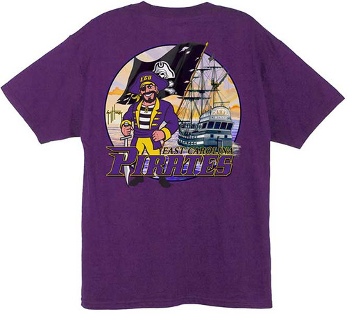 ECU Pirates Also Available in Long Sleeve (Purple Shirt)