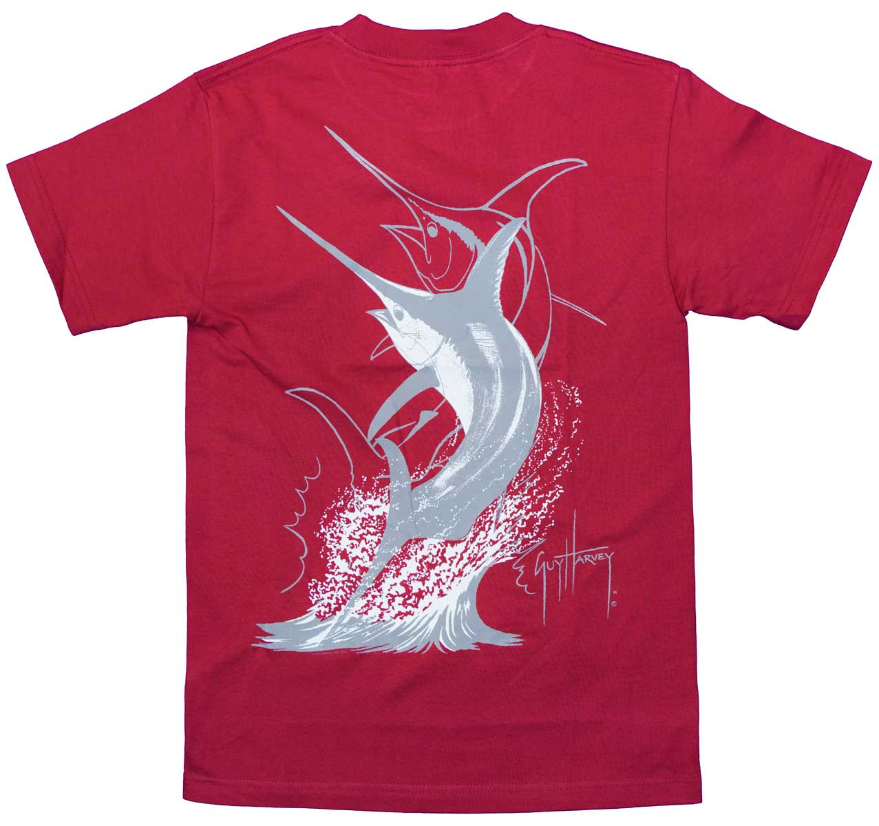 men's shirt with swordfish logo