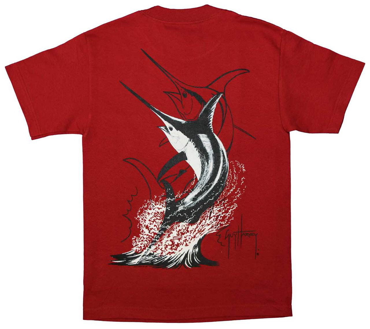 men's shirt with swordfish logo