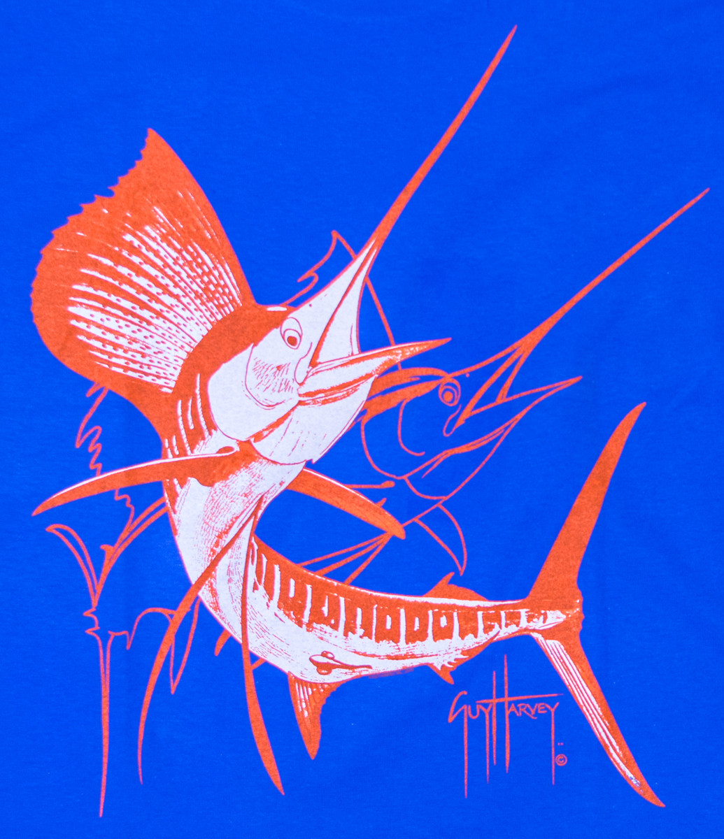 Guy Harvey Sailfish Dash Back-Print T-Shirt U Florida