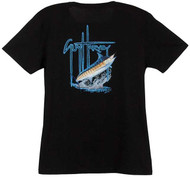 Guy Harvey GH Blue Ladies Back-Print Tee with Front Signature in Raspberry, White or Yellow 