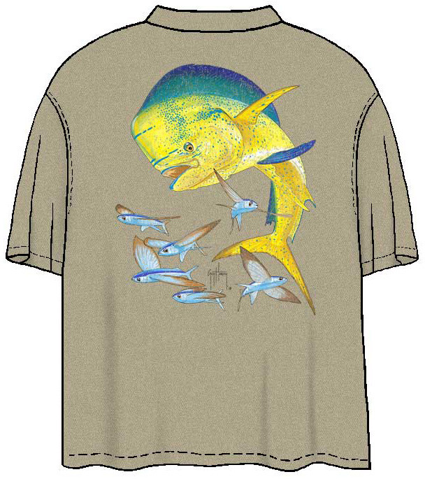 Guy Harvey Vintage Bull Dolphin Back-Print T-Shirt