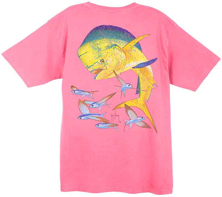 古着 ビンテージ Guy Harvey Tシャツ pink ピンク カジキ 魚 - メンズ