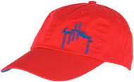 Guy Harvey Signature Harvey Soft-Washed Cotton Twill Hat in Red