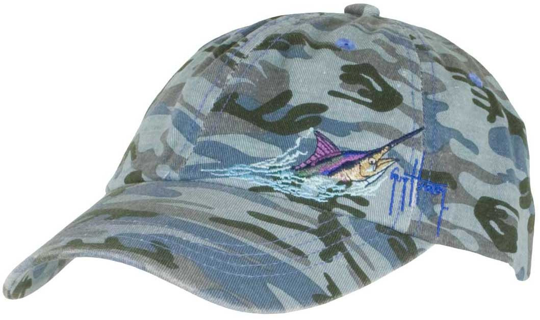 Guy Harvey Marlin Head Camo Ladies Hat in Pink Camo