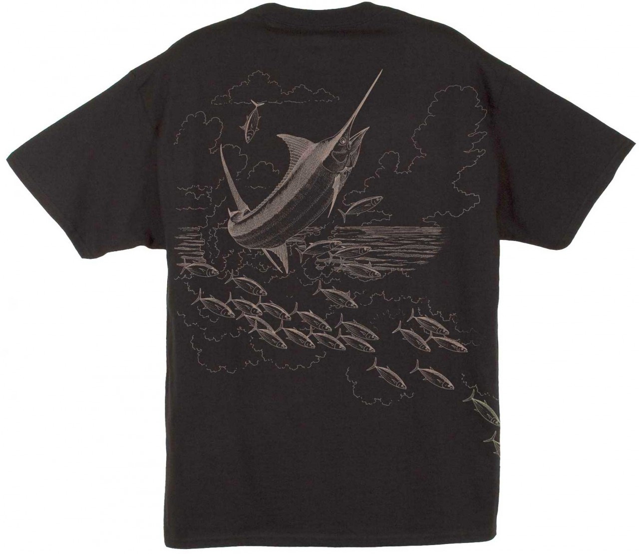 Guy Harvey Redfish Two Seatrout Back-Print T-Shirt