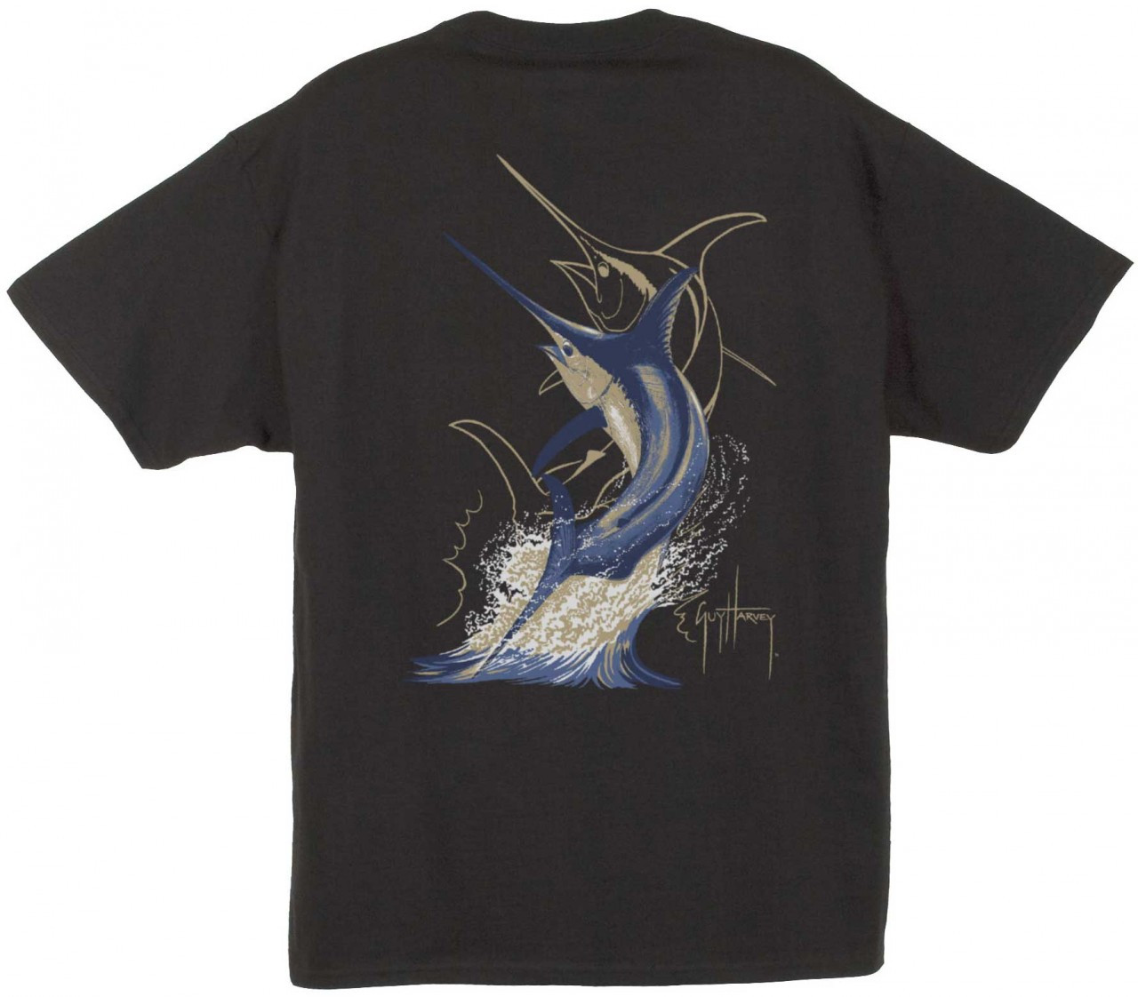 men's shirt with swordfish logo