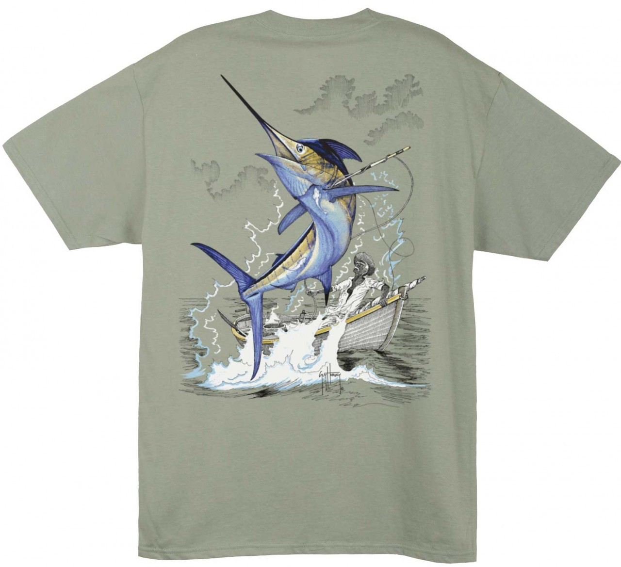 トップス OLD vtg fishing/print T Vintage Guy Harvey T Shirt Mens 2XL Fishing Fish Art Blue | eBay