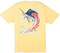 Guy Harvey Star Spangled Guy Men's Back-Print Tee in Yellow
