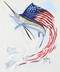Guy Harvey Star Spangled Guy Men's Back-Print Tee Artwork