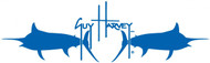 Guy Harvey Marlin Bumper Sticker in Blue or White (Two Sizes)