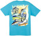 Guy Harvey Palmetto Moon Men's Back-Print Tee in Aqua Blue