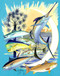 Guy Harvey Palmetto Moon Men's Back-Print Tee Artwork