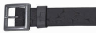 Guy Harvey Marlin Lure Embossed Leather Belt In Black
