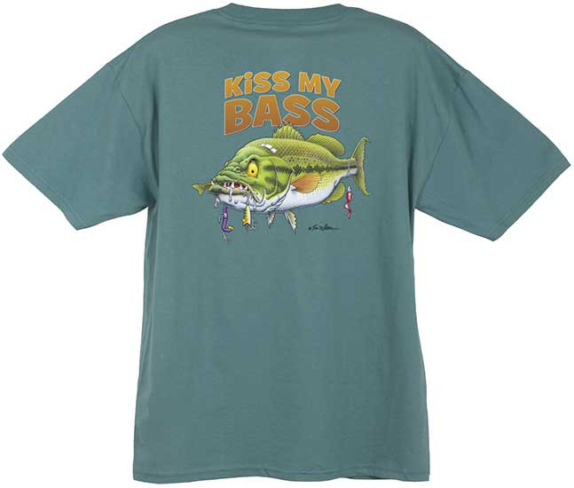Tom Waters Kiss my Bass Back-Print T-Shirt
