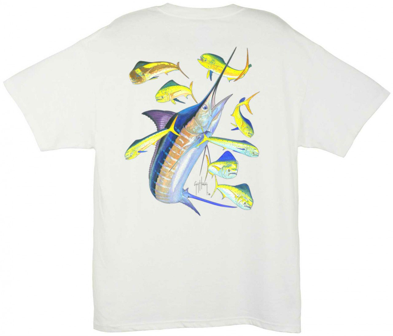 Guy Harvey Marlin Dorado Back-Print Ladies Tee with Front Signature in  Caribbean Blue, Raspberry or White